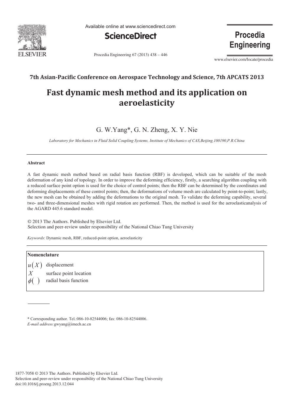 Fast Dynamic Mesh Method And Its Application On Aeroelasticity Topic Of Research Paper In Materials Engineering Download Scholarly Article Pdf And Read For Free On Cyberleninka Open Science Hub