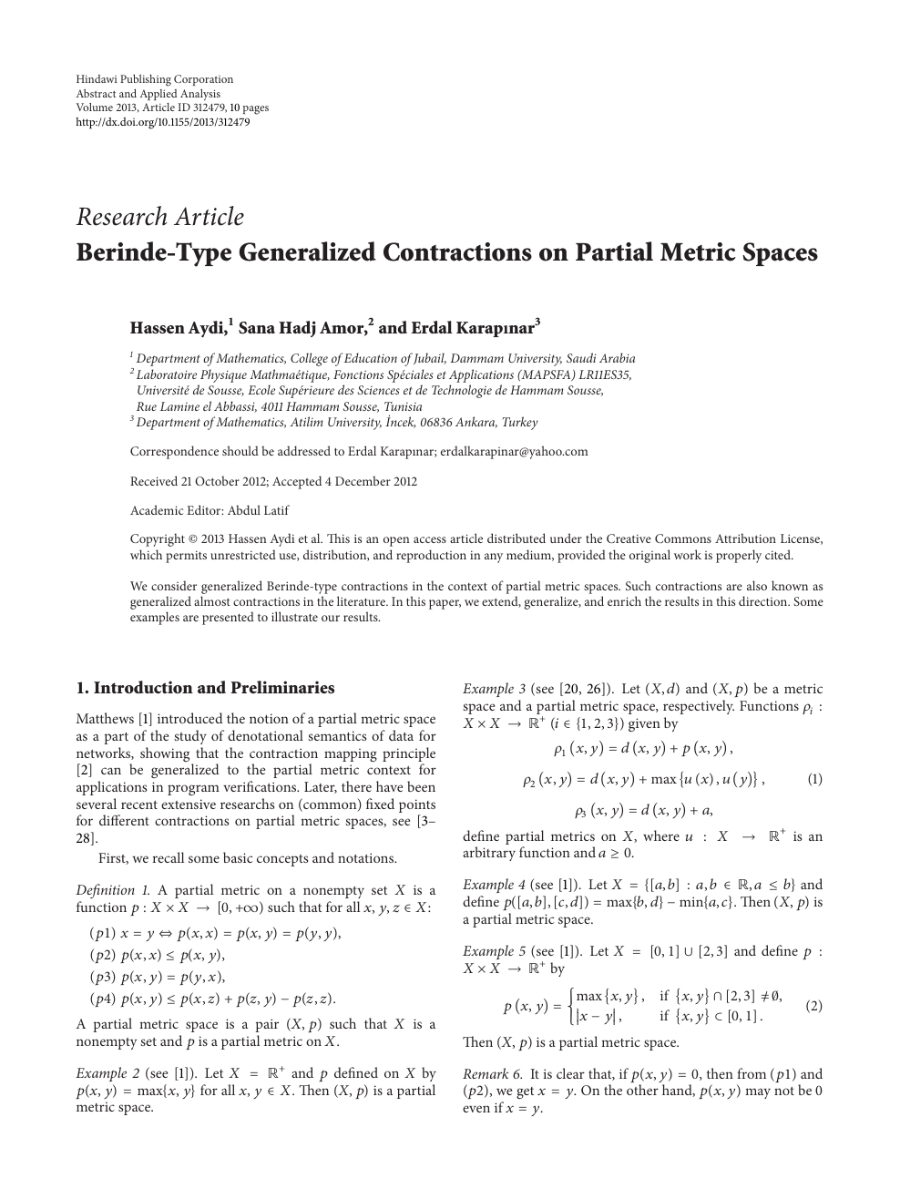 Berinde Type Generalized Contractions On Partial Metric Spaces Topic Of Research Paper In Mathematics Download Scholarly Article Pdf And Read For Free On Cyberleninka Open Science Hub
