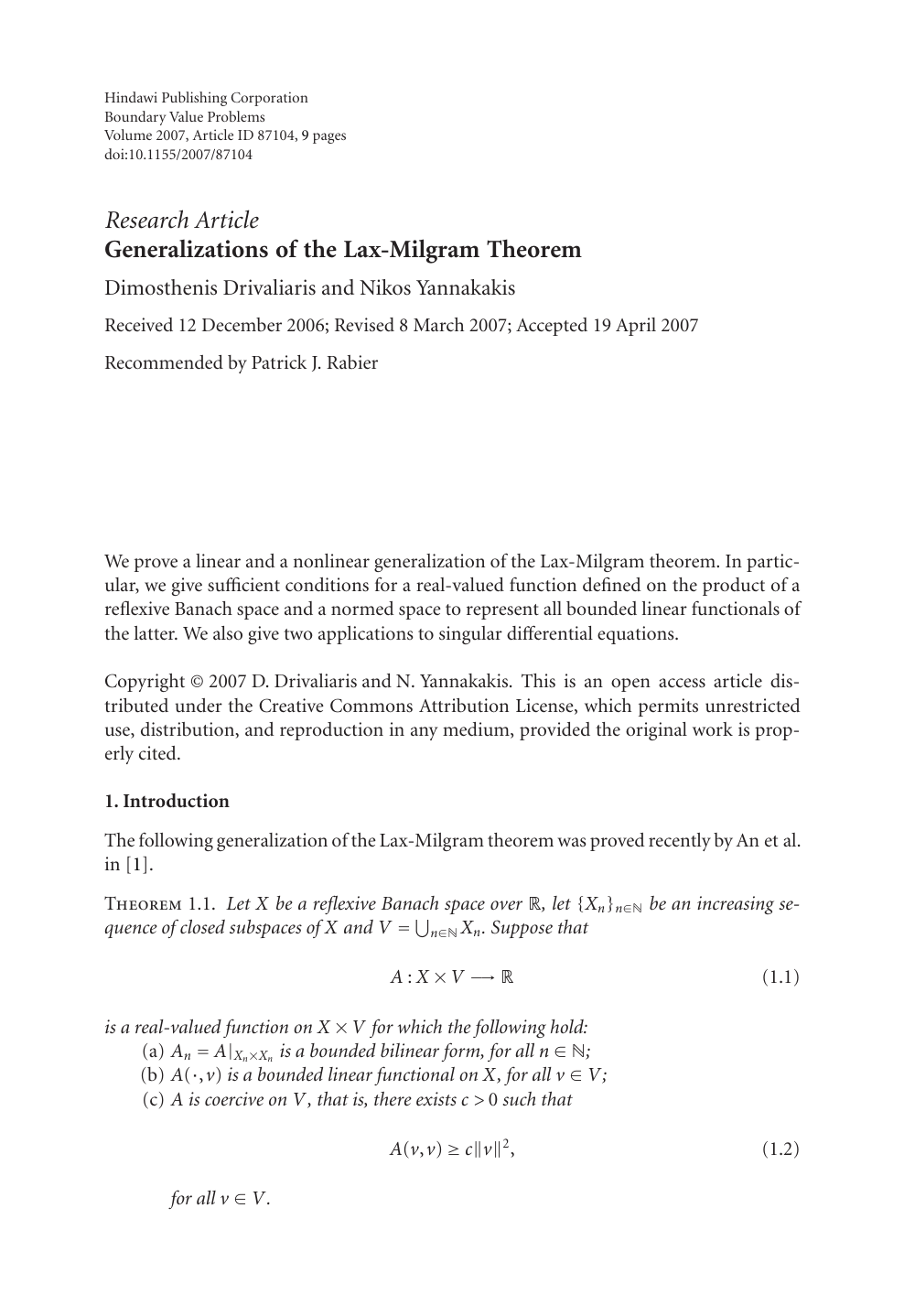 Generalizations Of The Lax Milgram Theorem Topic Of Research Paper In Mathematics Download Scholarly Article Pdf And Read For Free On Cyberleninka Open Science Hub