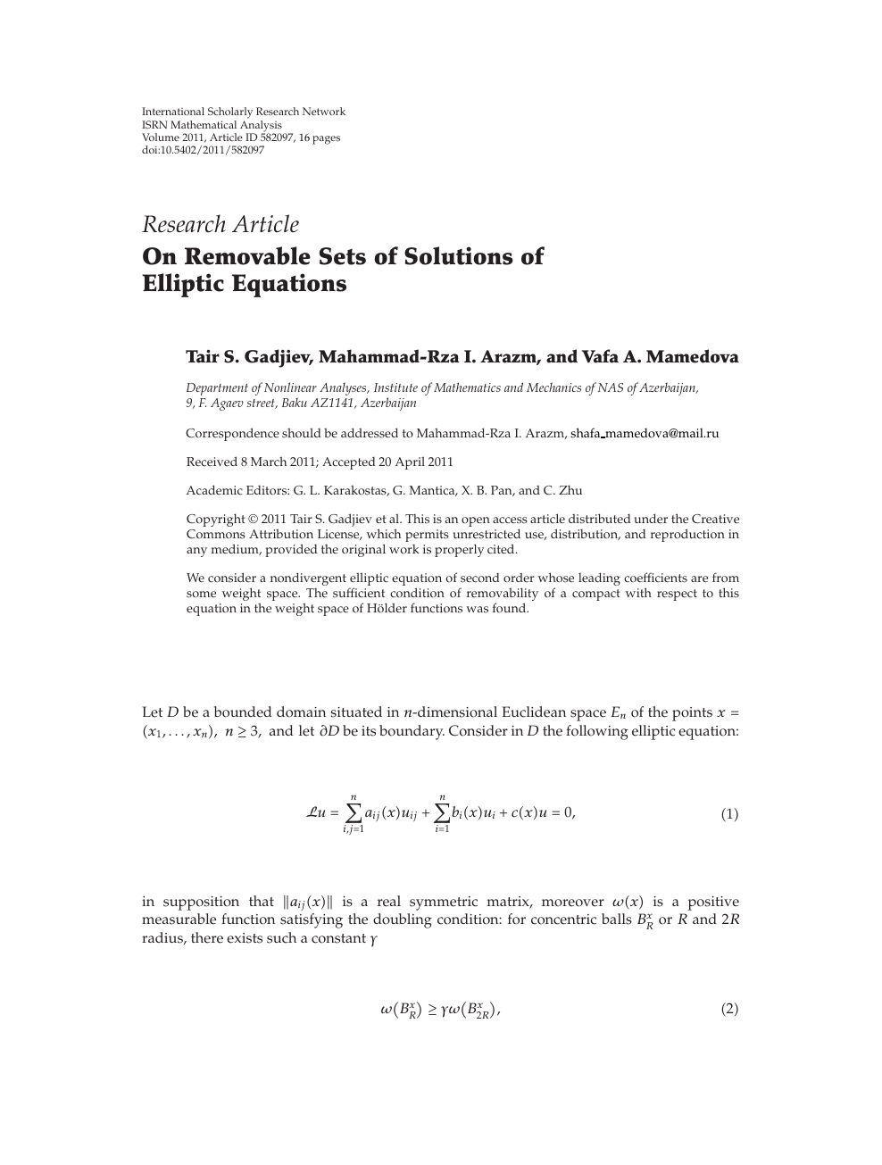 On Removable Sets Of Solutions Of Elliptic Equations Topic Of Research Paper In Mathematics Download Scholarly Article Pdf And Read For Free On Cyberleninka Open Science Hub