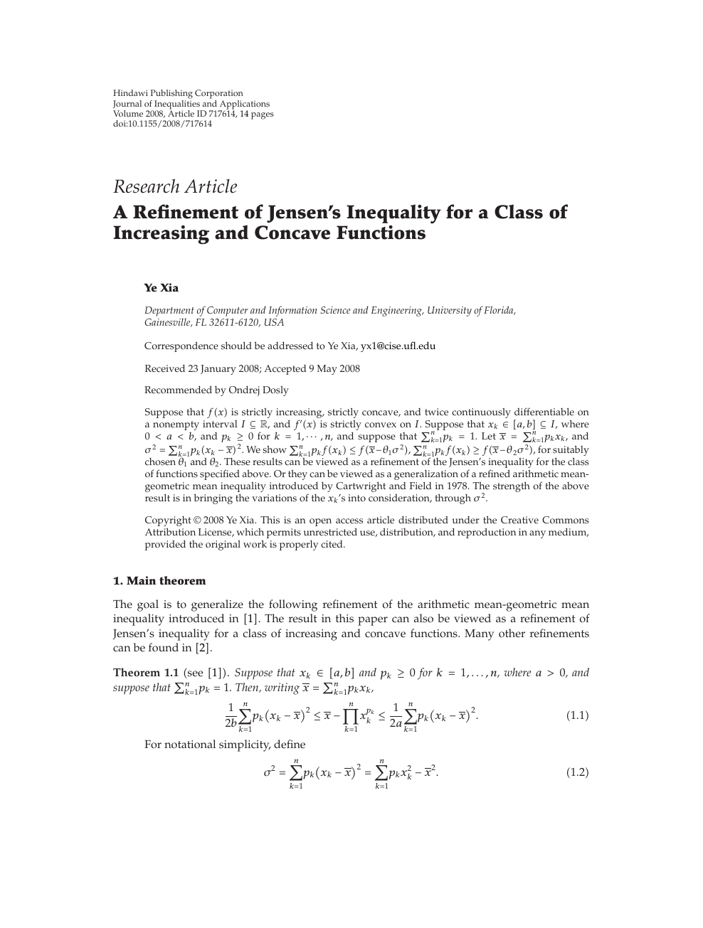 A Refinement Of Jensen S Inequality For A Class Of Increasing And Concave Functions Topic Of Research Paper In Mathematics Download Scholarly Article Pdf And Read For Free On Cyberleninka Open Science