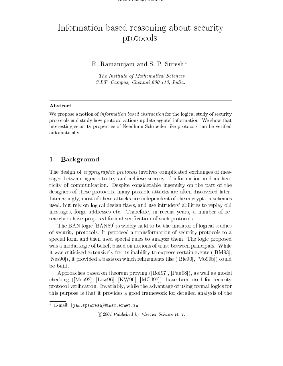 Information Based Reasoning About Security Protocols Topic Of Research Paper In Computer And Information Sciences Download Scholarly Article Pdf And Read For Free On Cyberleninka Open Science Hub