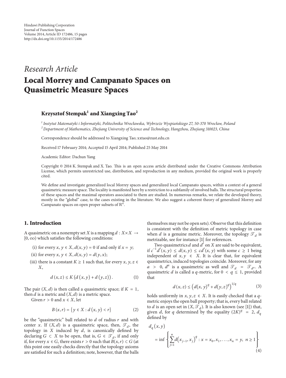 Local Morrey And Campanato Spaces On Quasimetric Measure Spaces Topic Of Research Paper In Mathematics Download Scholarly Article Pdf And Read For Free On Cyberleninka Open Science Hub