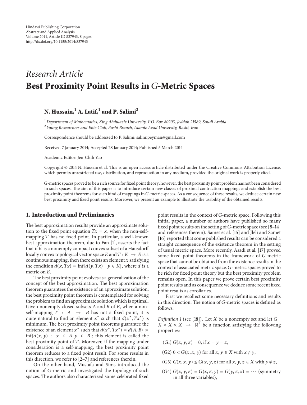 Best Proximity Point Results In Metric Spaces Topic Of Research Paper In Mathematics Download Scholarly Article Pdf And Read For Free On Cyberleninka Open Science Hub