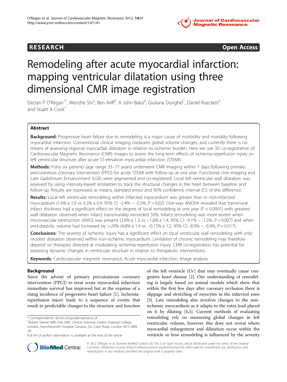 Progressive myocardial injury/left ventricular dysfunction and
