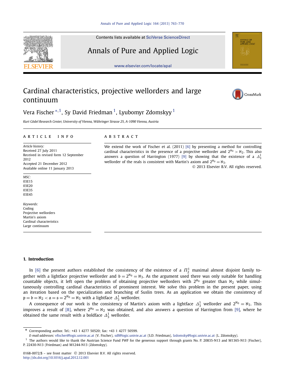 Cardinal Characteristics Projective Wellorders And Large Continuum Topic Of Research Paper In Mathematics Download Scholarly Article Pdf And Read For Free On Cyberleninka Open Science Hub