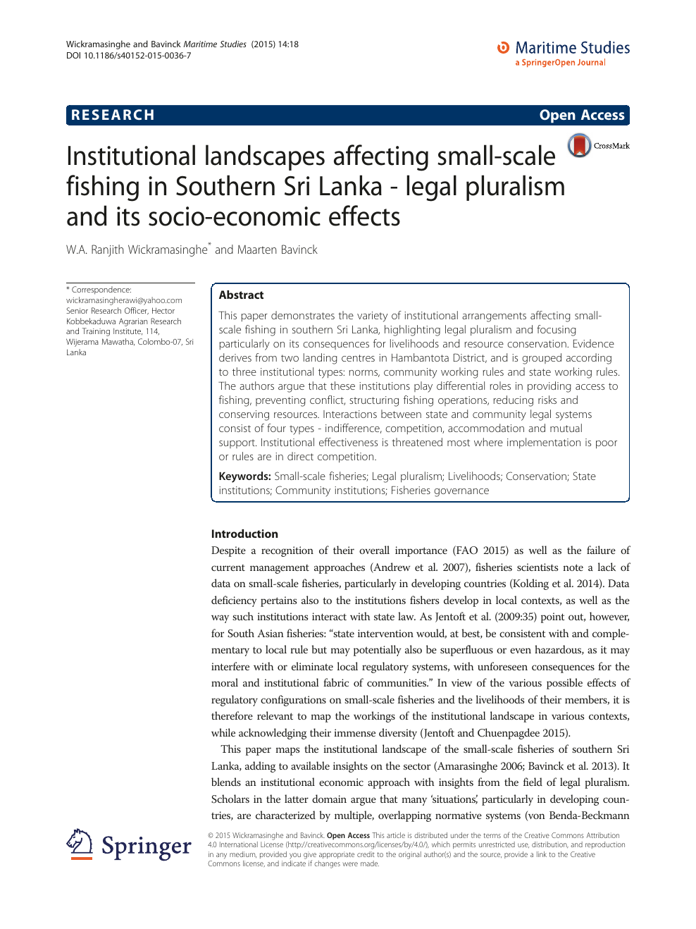 Institutional Landscapes Affecting Small Scale Fishing In Southern