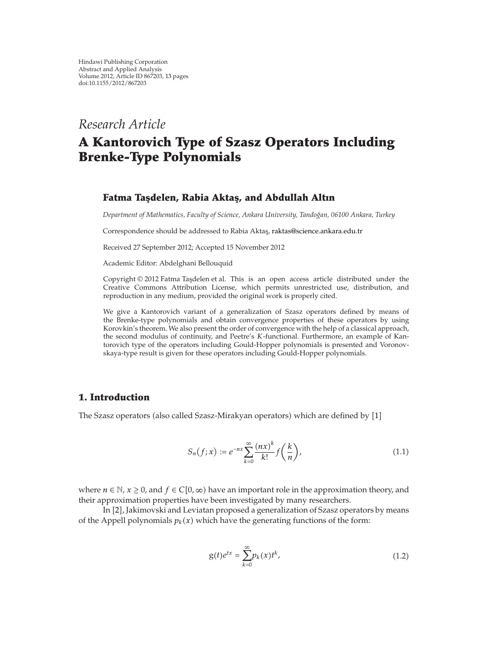 A Kantorovich Type Of Szasz Operators Including Brenke Type Polynomials Topic Of Research Paper In Mathematics Download Scholarly Article Pdf And Read For Free On Cyberleninka Open Science Hub