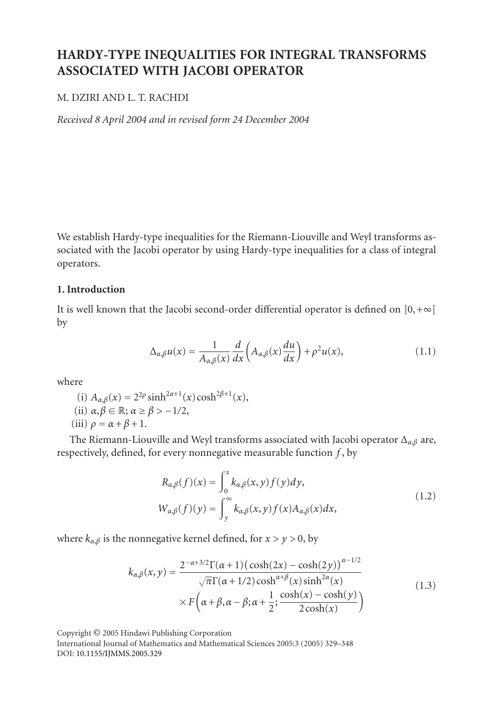 Hardy Type Inequalities For Integral Transforms Associated With Jacobi Operator Topic Of Research Paper In Mathematics Download Scholarly Article Pdf And Read For Free On Cyberleninka Open Science Hub
