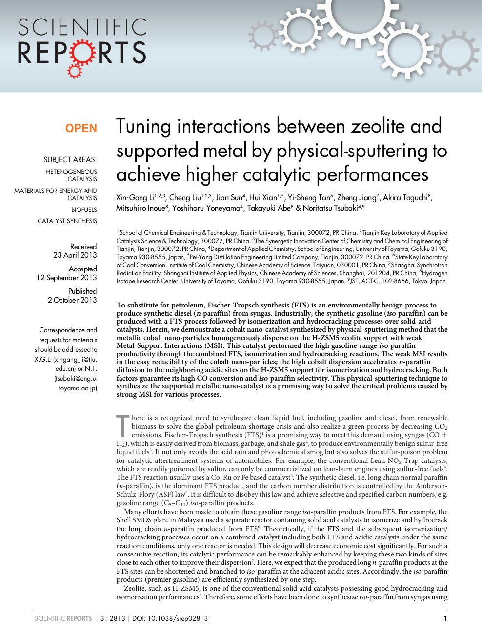 Tuning Interactions Between Zeolite And Supported Metal By Physical Sputtering To Achieve Higher Catalytic Performances Topic Of Research Paper In Chemical Sciences Download Scholarly Article Pdf And Read For Free On Cyberleninka