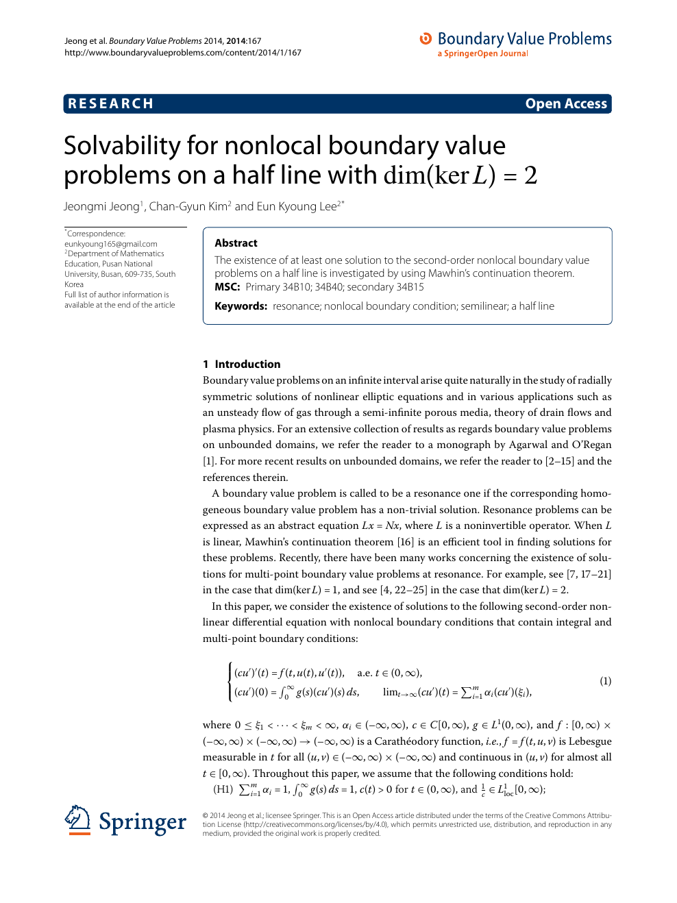 Solvability For Nonlocal Boundary Value Problems On A Half Line With Dim Kerl 2 Topic Of Research Paper In Mathematics Download Scholarly Article Pdf And Read For Free On Cyberleninka Open Science Hub