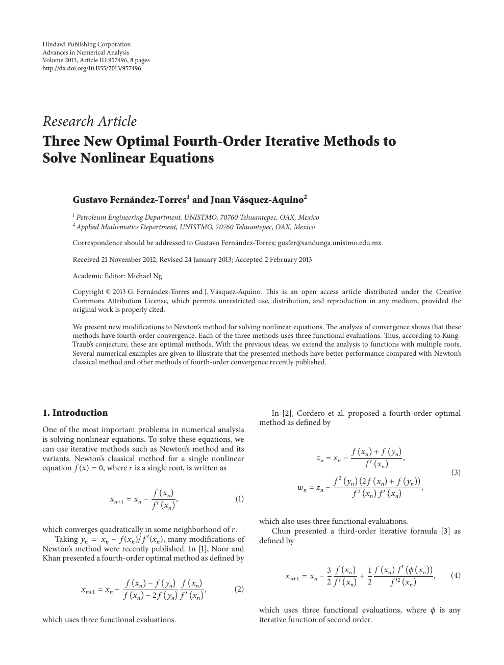 Three New Optimal Fourth Order Iterative Methods To Solve Nonlinear Equations Topic Of Research Paper In Mathematics Download Scholarly Article Pdf And Read For Free On Cyberleninka Open Science Hub