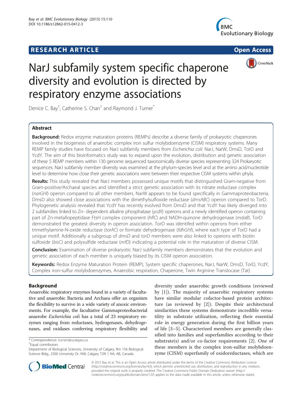 Narj Subfamily System Specific Chaperone Diversity And Evolution Is Directed By Respiratory Enzyme Associations Topic Of Research Paper In Biological Sciences Download Scholarly Article Pdf And Read For Free On Cyberleninka