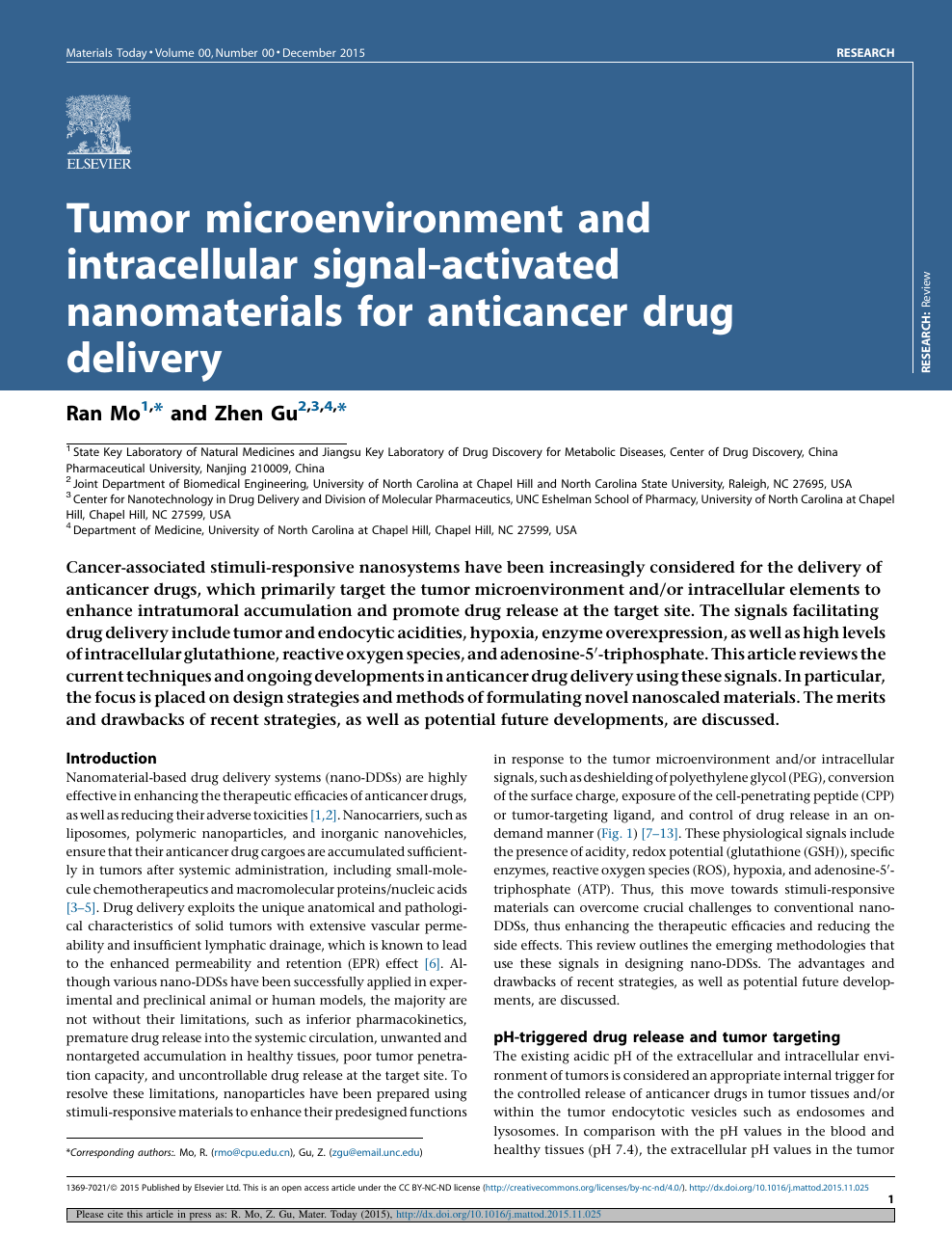 Tumor Microenvironment And Intracellular Signal Activated Nanomaterials For Anticancer Drug Delivery Topic Of Research Paper In Materials Engineering Download Scholarly Article Pdf And Read For Free On Cyberleninka Open Science Hub