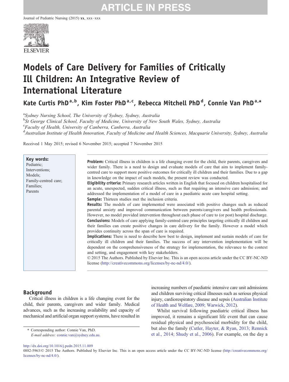 family centred care nursing essay