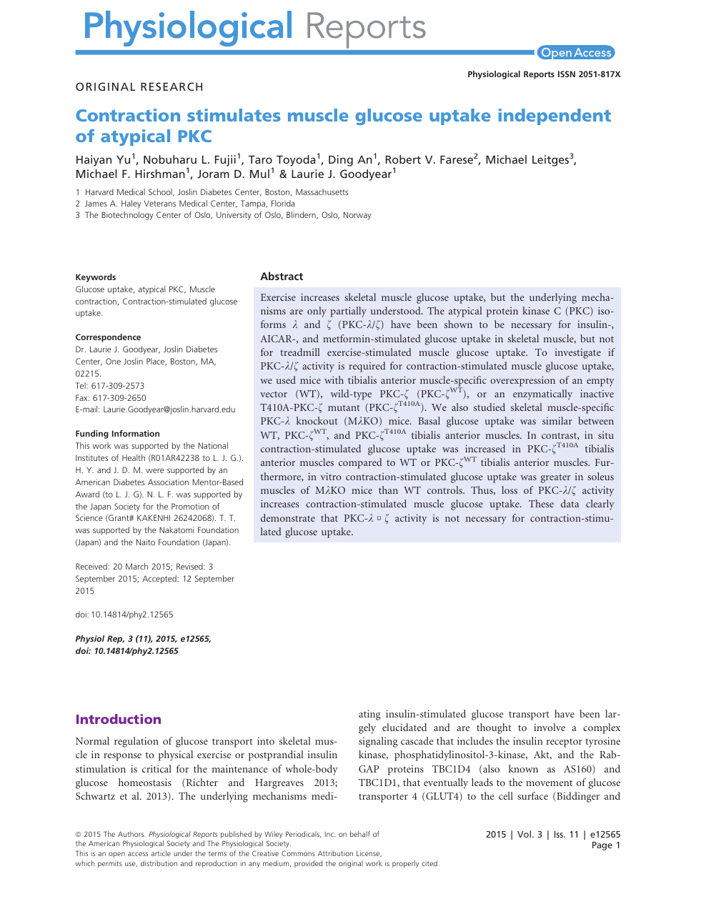Contraction Stimulates Muscle Glucose Uptake Independent Of Atypical Pkc Topic Of Research Paper In Biological Sciences Download Scholarly Article Pdf And Read For Free On Cyberleninka Open Science Hub