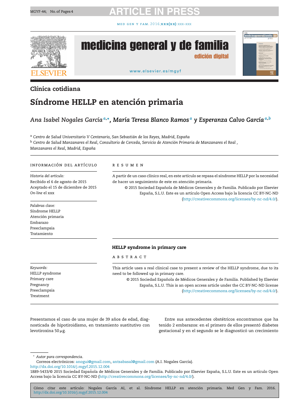 Sindrome Hellp En Atencion Primaria Topic Of Research Paper In Health Sciences Download Scholarly Article Pdf And Read For Free On Cyberleninka Open Science Hub