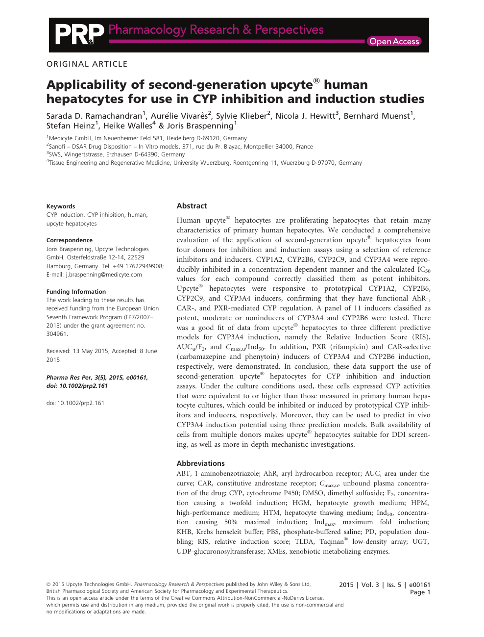 Applicability Of Second Generation Upcyte Human Hepatocytes For Use In Cyp Inhibition And Induction Studies Topic Of Research Paper In Biological Sciences Download Scholarly Article Pdf And Read For Free On