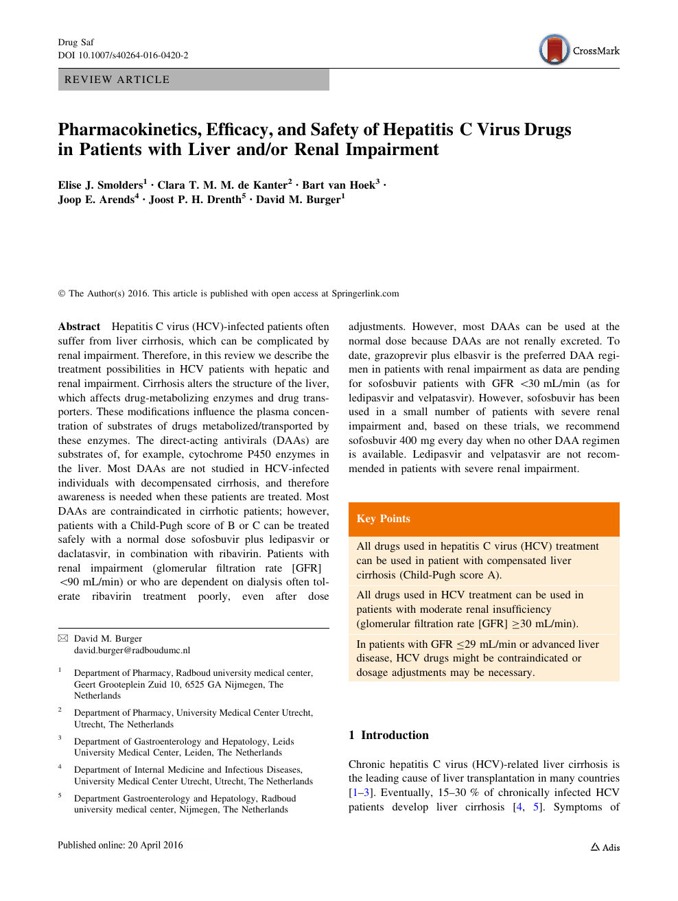 Pharmacokinetics Efficacy And Safety Of Hepatitis C Virus Drugs