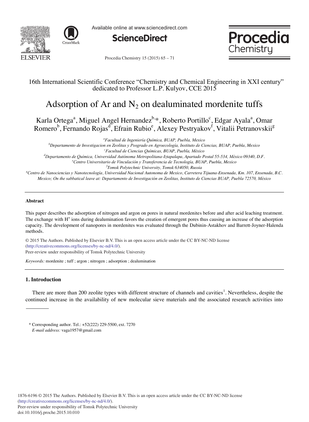 Adsorption Of Ar And N2 On Dealuminated Mordenite Tuffs Topic Of Research Paper In Materials Engineering Download Scholarly Article Pdf And Read For Free On Cyberleninka Open Science Hub