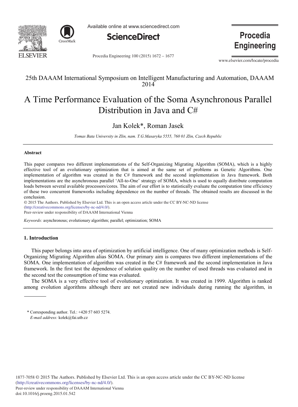A Time Performance Evaluation Of The Soma Asynchronous Parallel Distribution In Java And C Topic Of Research Paper In Computer And Information Sciences Download Scholarly Article Pdf And Read For Free