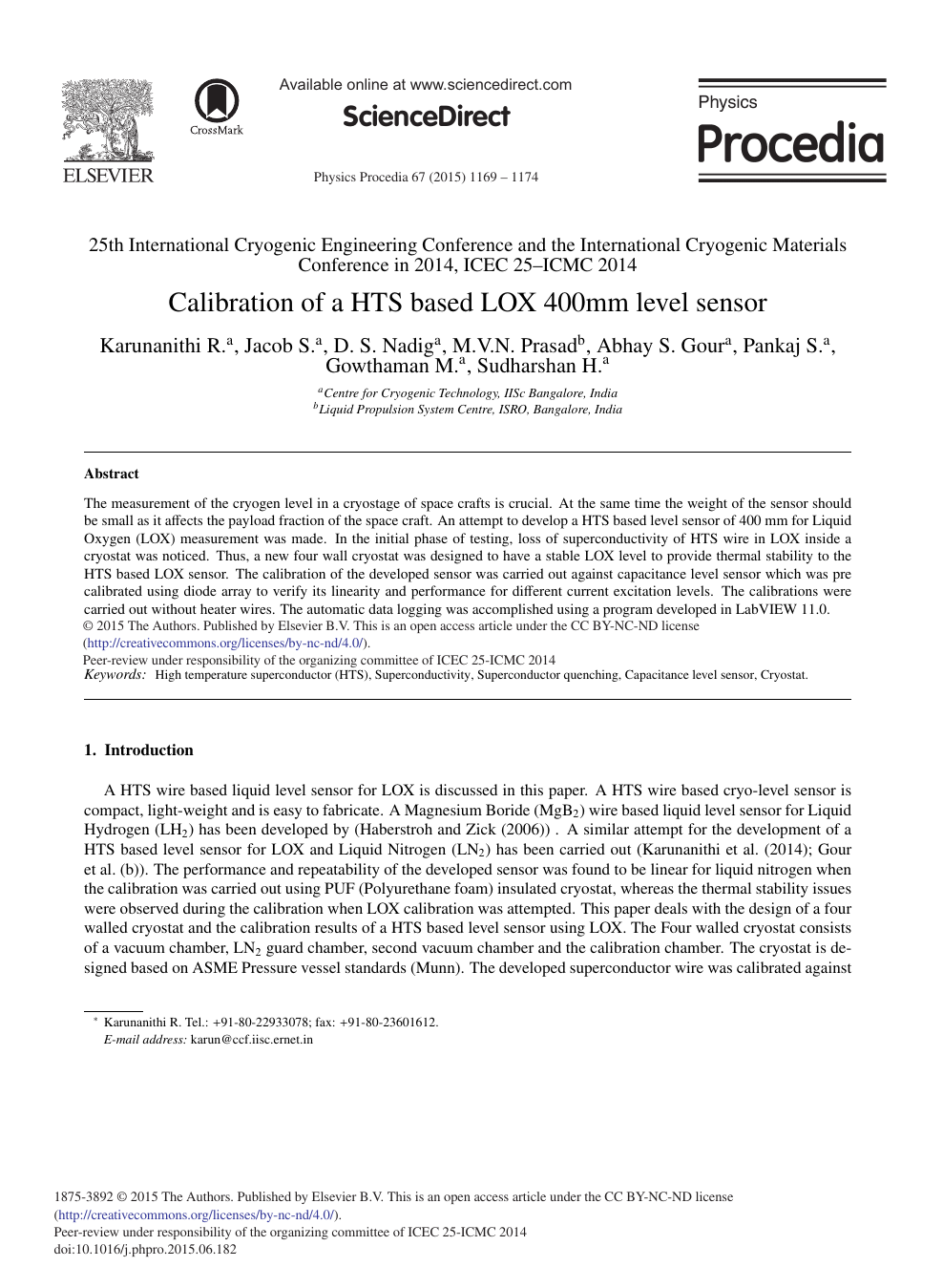 Calibration Of A Hts Based Lox 400mm Level Sensor Topic Of Research Paper In Materials Engineering Download Scholarly Article Pdf And Read For Free On Cyberleninka Open Science Hub
