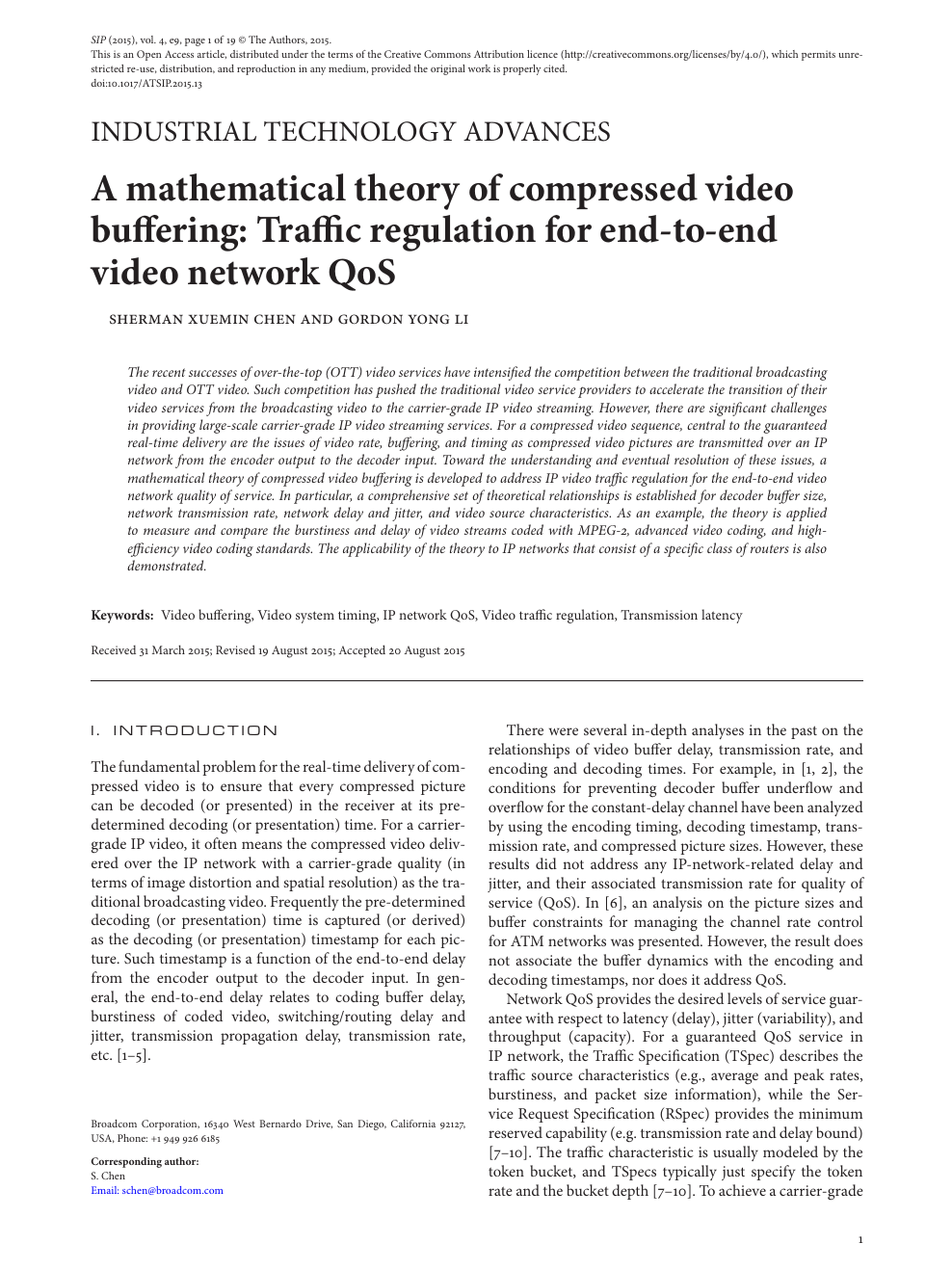 A Mathematical Theory Of Compressed Video Buffering Traffic Regulation For End To End Video Network Qos Topic Of Research Paper In Electrical Engineering Electronic Engineering Information Engineering Download Scholarly Article Pdf And Read