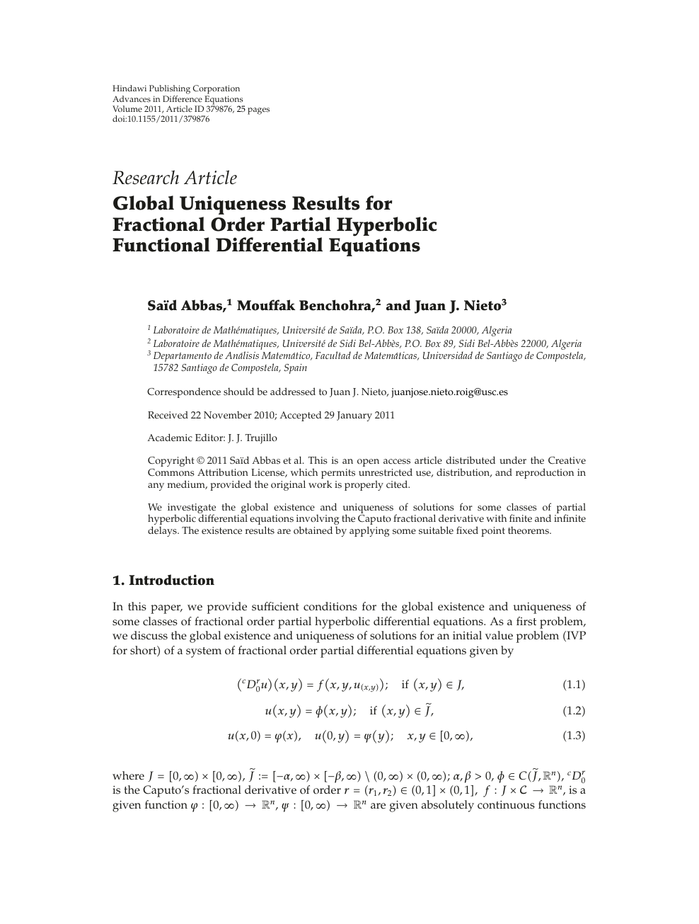 Global Uniqueness Results For Fractional Order Partial Hyperbolic Functional Differential Equations Topic Of Research Paper In Mathematics Download Scholarly Article Pdf And Read For Free On Cyberleninka Open Science Hub