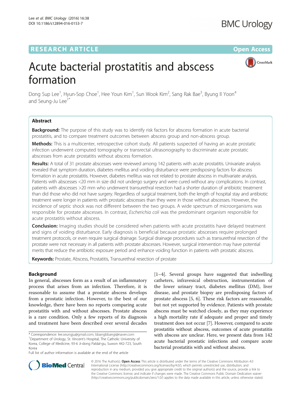 prostatitis treatment research)