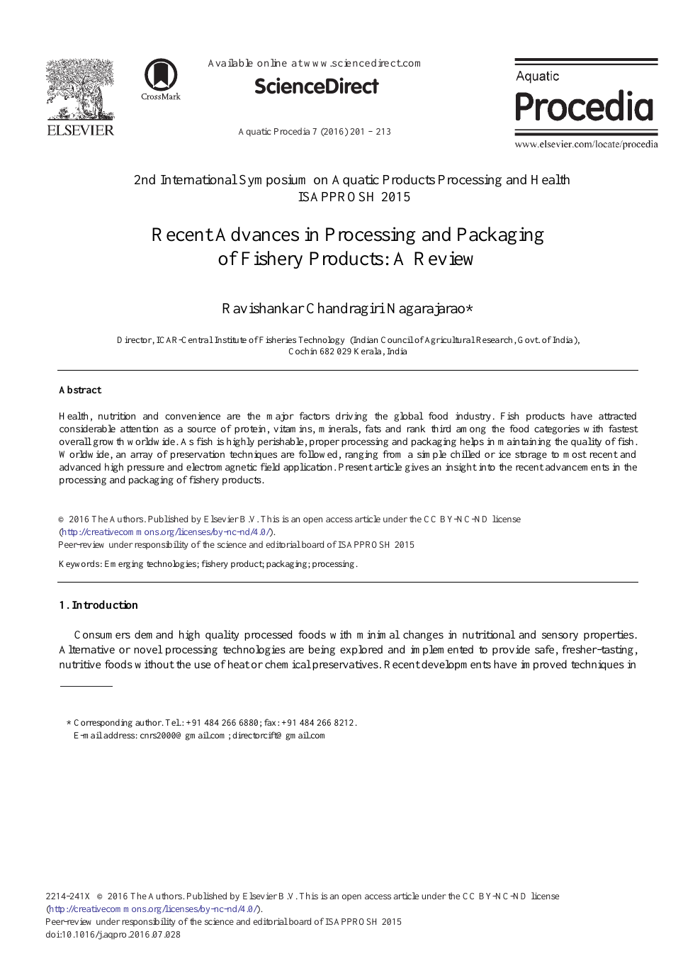 Recent Advances In Processing And Packaging Of Fishery Products A Review Topic Of Research Paper In Agriculture Forestry And Fisheries Download Scholarly Article Pdf And Read For Free On Cyberleninka Open