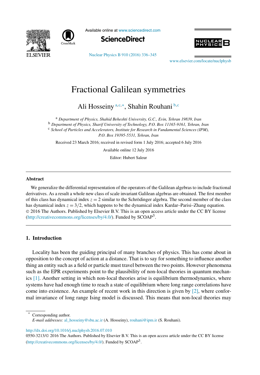 Fractional Galilean Symmetries Topic Of Research Paper In Physical Sciences Download Scholarly Article Pdf And Read For Free On Cyberleninka Open Science Hub