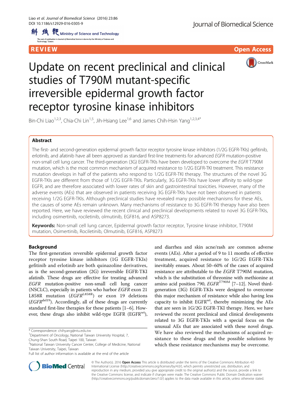 Discovery of a Potent and Selective EGFR Inhibitor (AZD9291) of Both  Sensitizing and T790M Resistance Mutations That Spares the Wild Type Form  of the Receptor