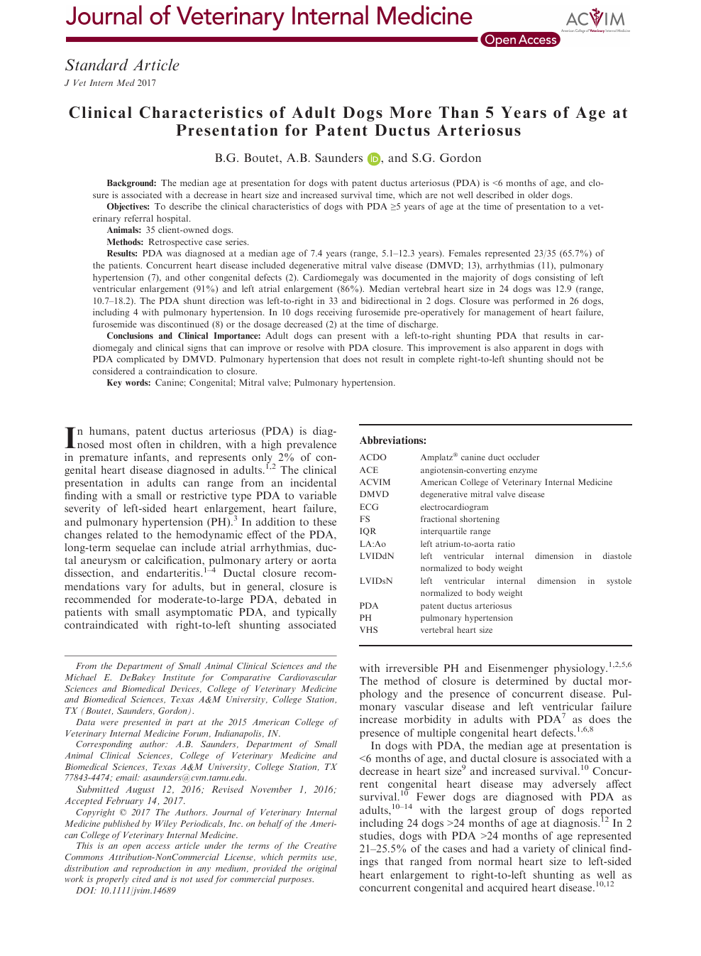 CVM Senior Papers (PDF) - College of Veterinary Medicine