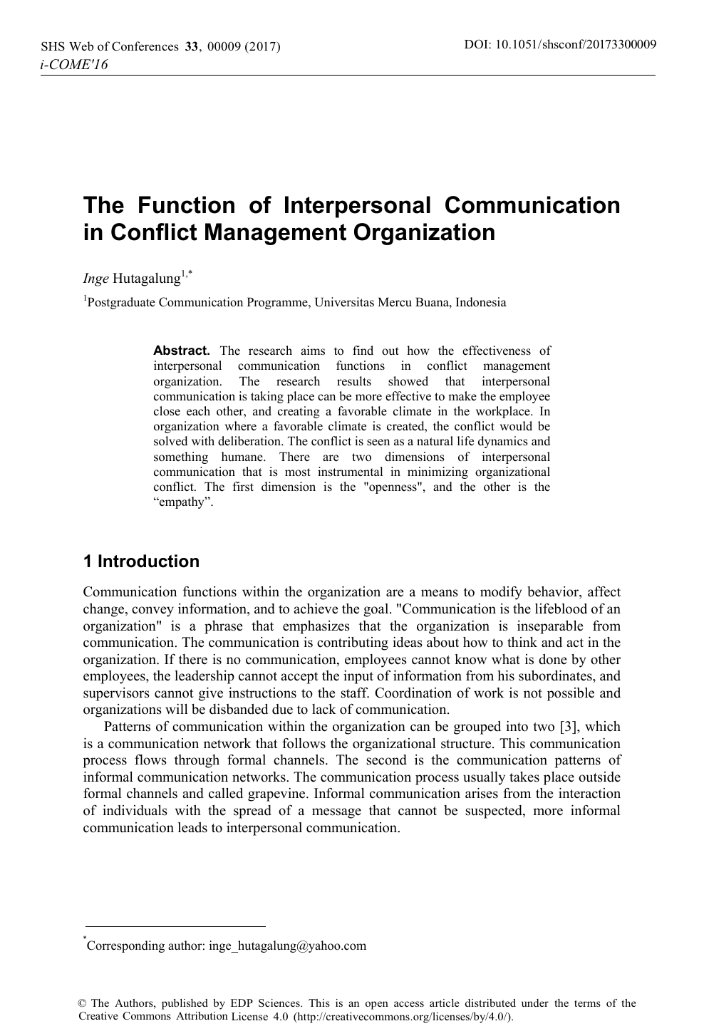 interpersonal communication research paper topics