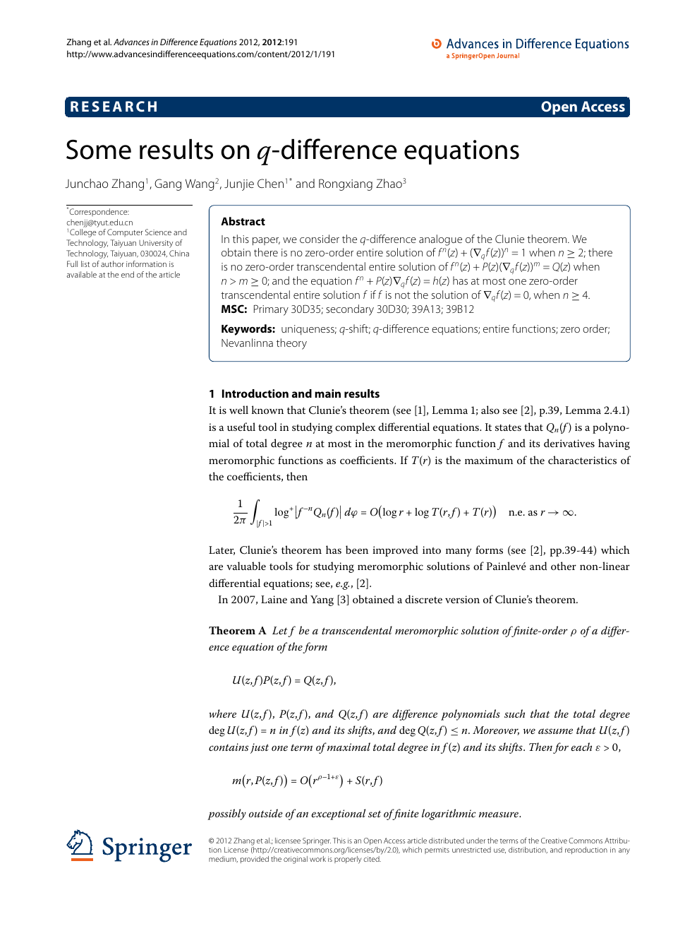 Some Results On Q Difference Equations Topic Of Research Paper In Mathematics Download Scholarly Article Pdf And Read For Free On Cyberleninka Open Science Hub