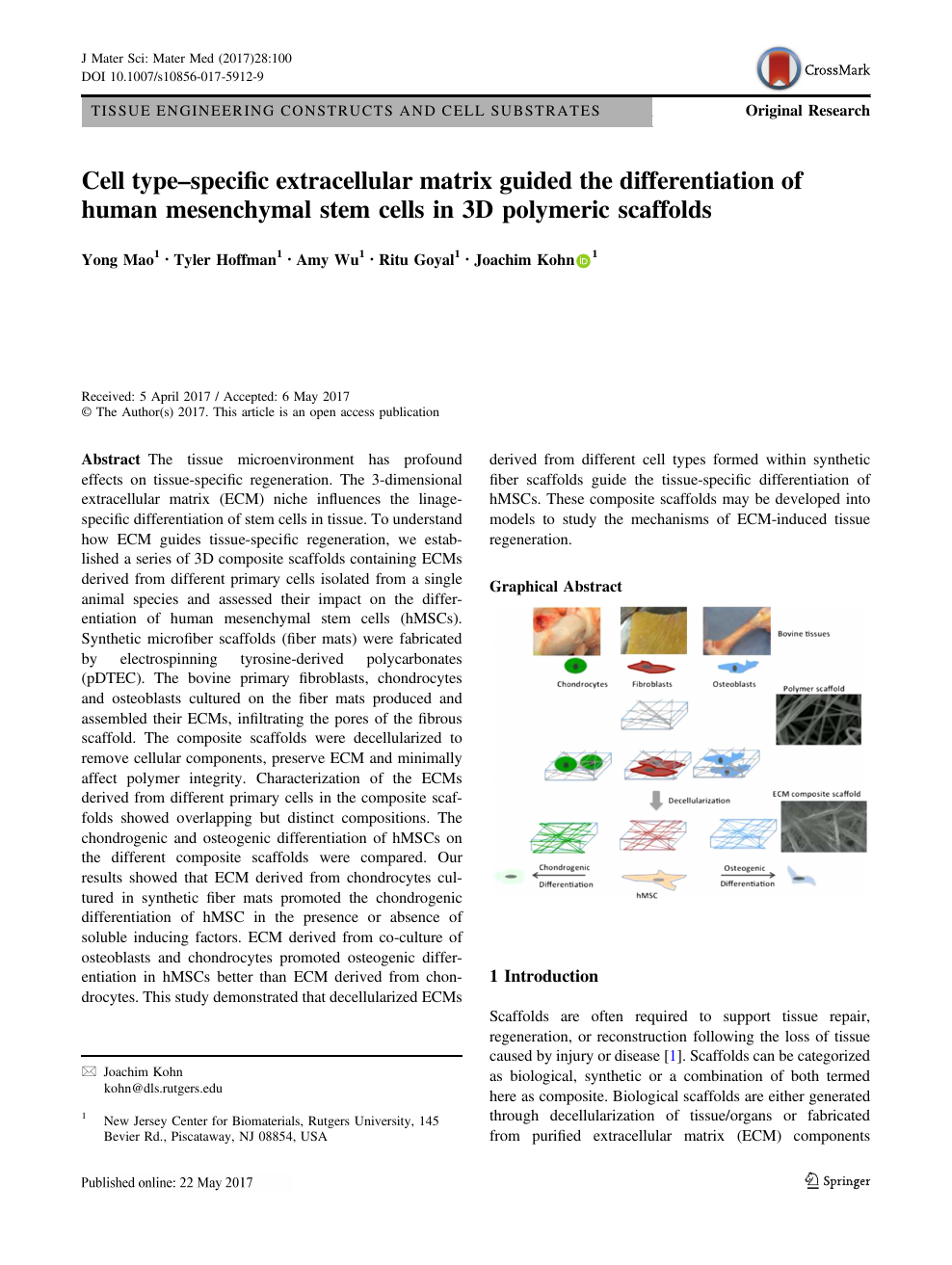 PDF) Tissue-Specific KO of ECM Proteins