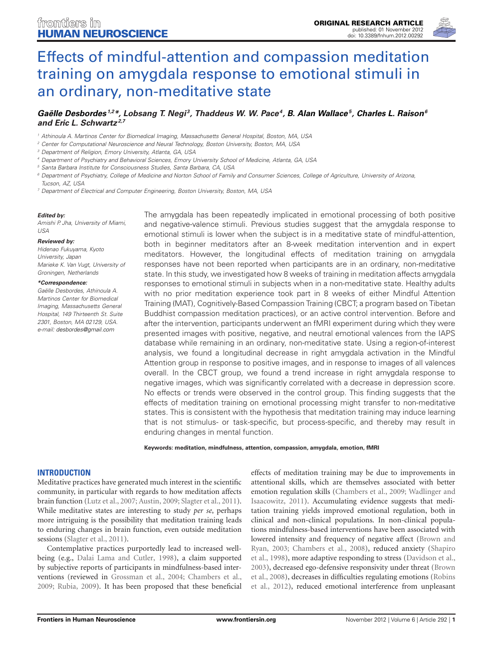 research paper on mindfulness