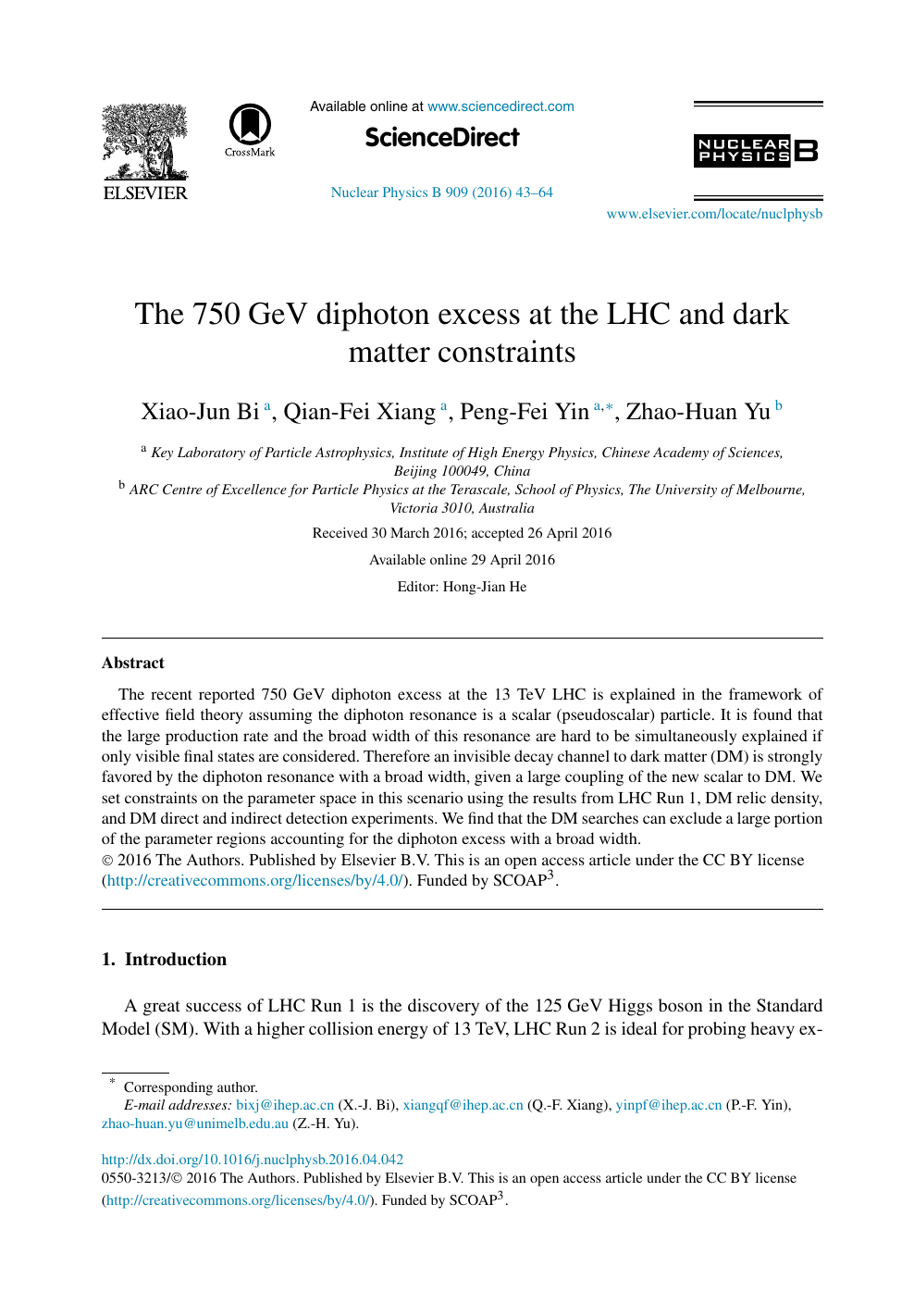 The 750 Gev Diphoton Excess At The Lhc And Dark Matter Constraints Topic Of Research Paper In Physical Sciences Download Scholarly Article Pdf And Read For Free On Cyberleninka Open Science Hub