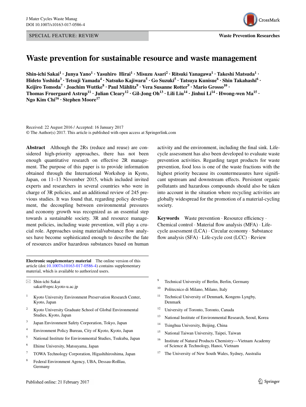 Waste Prevention For Sustainable Resource And Waste Management Topic Of Research Paper In Earth And Related Environmental Sciences Download Scholarly Article Pdf And Read For Free On Cyberleninka Open Science Hub