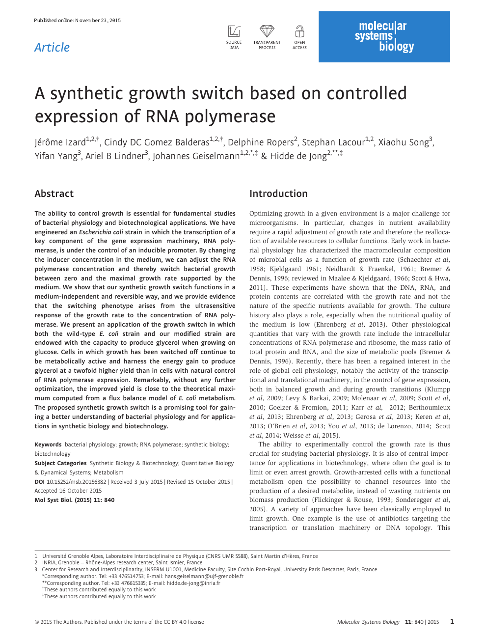 A Synthetic Growth Switch Based On Controlled Expression Of Rna Polymerase Topic Of Research Paper In Biological Sciences Download Scholarly Article Pdf And Read For Free On Cyberleninka Open Science Hub