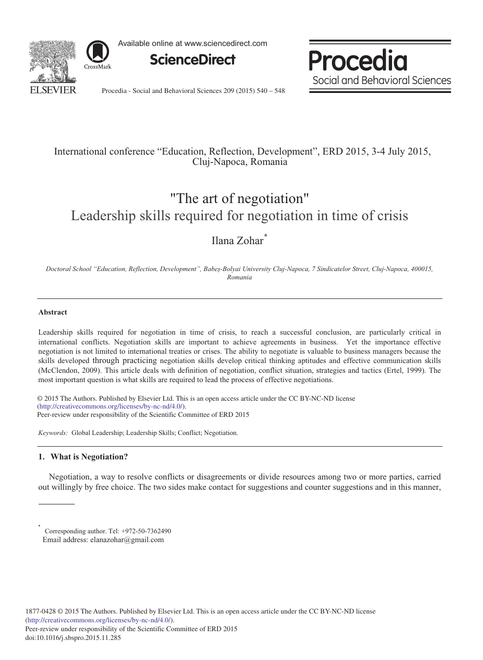 The Art Of Negotiation Leadership Skills Required For Negotiation In Time Of Crisis Topic Of Research Paper In Law Download Scholarly Article Pdf And Read For Free On Cyberleninka Open Science