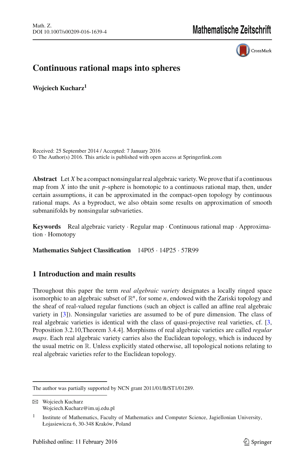 Continuous Rational Maps Into Spheres Topic Of Research Paper In Mathematics Download Scholarly Article Pdf And Read For Free On Cyberleninka Open Science Hub