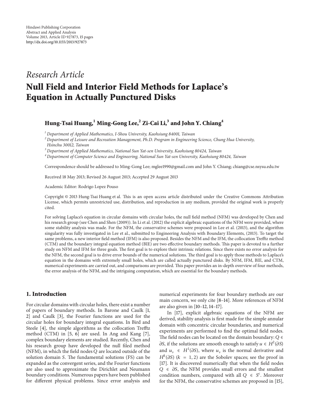 Null Field And Interior Field Methods For Laplace S Equation In Actually Punctured Disks Topic Of Research Paper In Mathematics Download Scholarly Article Pdf And Read For Free On Cyberleninka Open Science