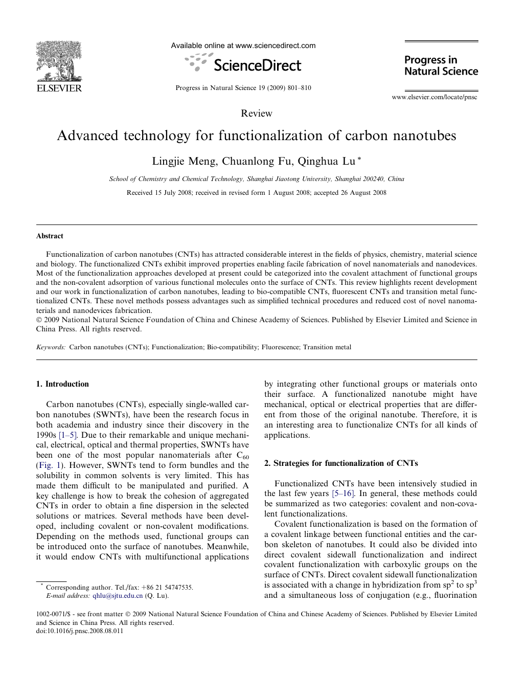 Advanced Technology For Functionalization Of Carbon Nanotubes Topic Of Research Paper In Materials Engineering Download Scholarly Article Pdf And Read For Free On Cyberleninka Open Science Hub