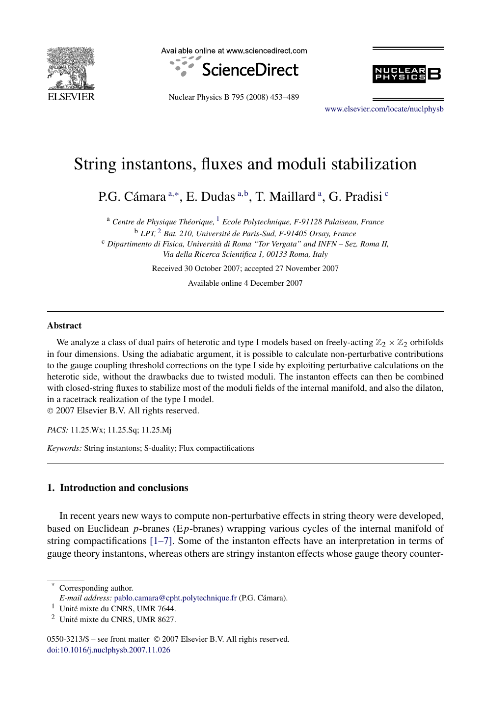 String Instantons Fluxes And Moduli Stabilization Topic Of Research Paper In Physical Sciences Download Scholarly Article Pdf And Read For Free On Cyberleninka Open Science Hub