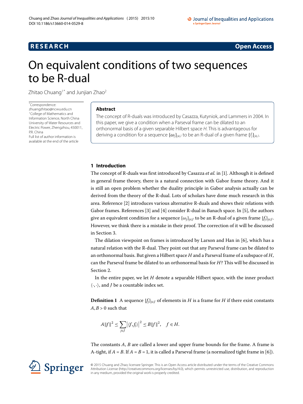 On Equivalent Conditions Of Two Sequences To Be R Dual Topic Of Research Paper In Mathematics Download Scholarly Article Pdf And Read For Free On Cyberleninka Open Science Hub