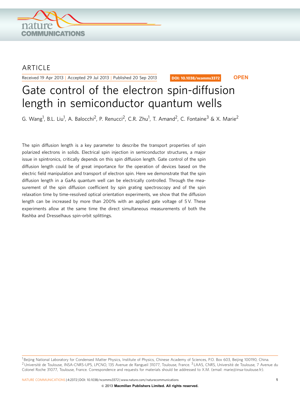 Gate Control Of The Electron Spin Diffusion Length In Semiconductor Quantum Wells Topic Of Research Paper In Nano Technology Download Scholarly Article Pdf And Read For Free On Cyberleninka Open Science Hub