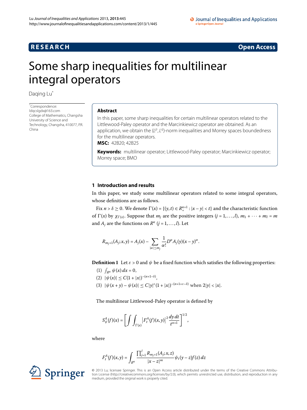 Some Sharp Inequalities For Multilinear Integral Operators Topic Of Research Paper In Mathematics Download Scholarly Article Pdf And Read For Free On Cyberleninka Open Science Hub