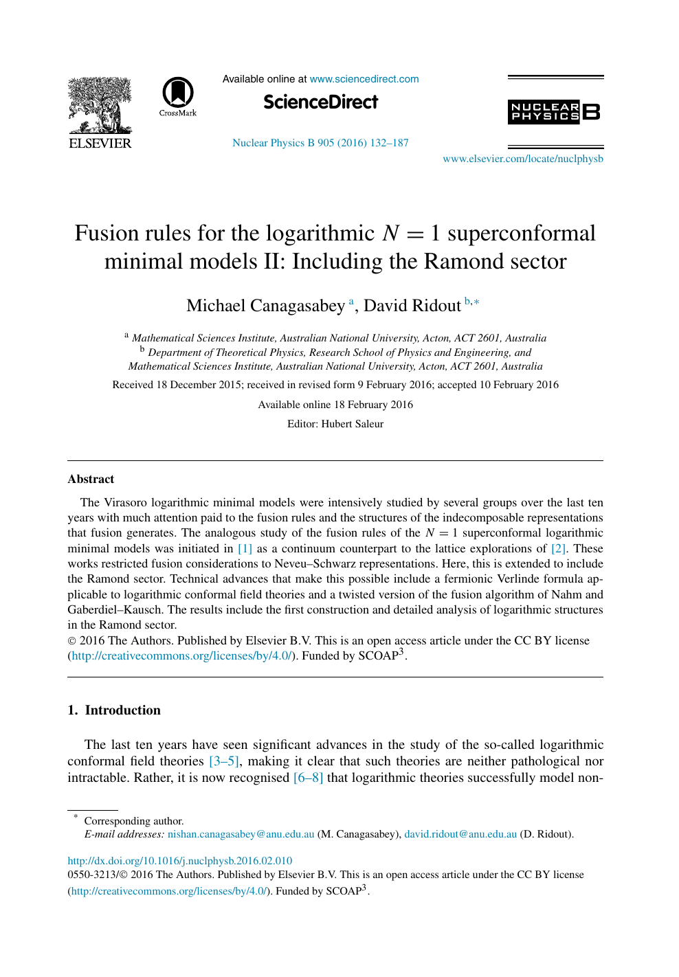 Fusion Rules For The Logarithmic N 1 Superconformal Minimal Models Ii Including The Ramond Sector Topic Of Research Paper In Physical Sciences Download Scholarly Article Pdf And Read For Free On Cyberleninka