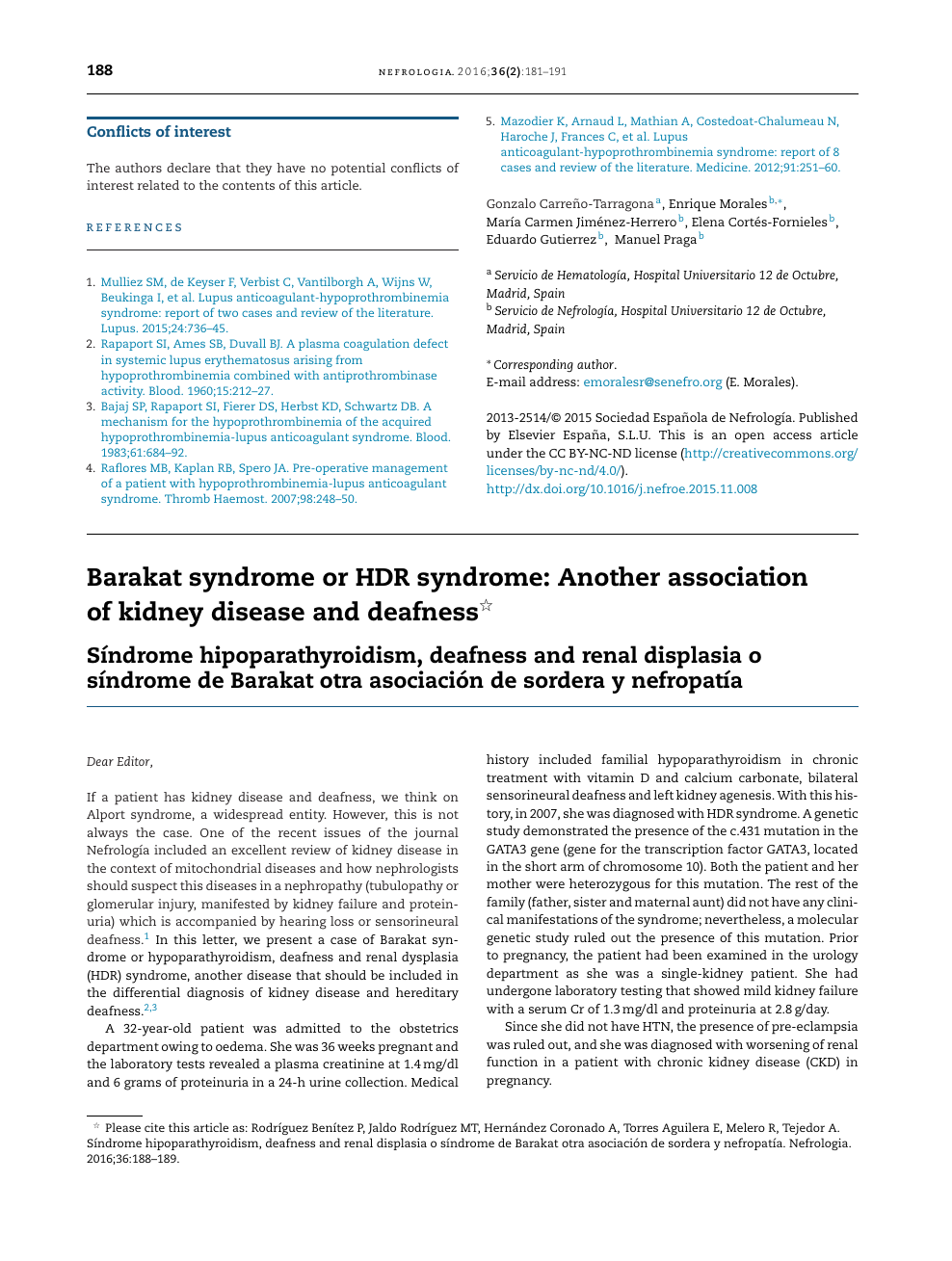 Barakat Syndrome Or Hdr Syndrome Another Association Of Kidney Disease And Deafness Topic Of Research Paper In Clinical Medicine Download Scholarly Article Pdf And Read For Free On Cyberleninka Open Science